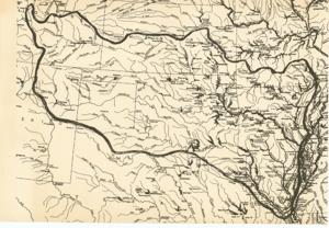 ["The document represents a map  features an outline of the Arkansas-White-Red River Basins and various reservoirs and inland waterways within and surrounding the basin. Hydrologic map; 11 1/16 x 16 3/16 inches."]