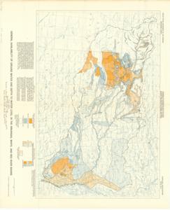 ["The document represents a map hydrologic Investigations Atlas HA 3. Quantity per well and depth to water level are color and pattern-coded. Hydrologic map (color); 22 x 27 inches."]