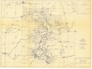 ["The document represents a map item is a map of the Eufaula Dam and Reservoir area on the Canadian River in Oklahoma, which is part of the Arkansas River Watershed. Hydrologic map (area plan; diazotype; blueline print); 15 1/2 x 21 inches; E-O-1; Inscribed (bottom, left corner; pencil): Incl, 4."]
