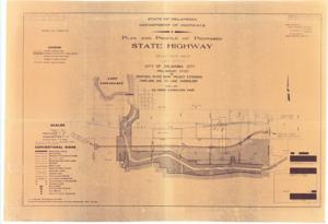 ["The document represents a map city of Oklahoma City, Preliminary Study of Proposed River Park Project Extension: Portland Avenue to Lake Overholser Site plan; 24 15/16 x 36 1/4 inches."]