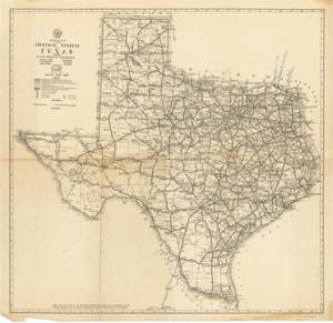 ["The map titled Highway System in Texas, covering the period from 1915-1949 and dated 1935-01, provides a detailed overview of the state's highway network. Dimensions: 25 3/4 x 24 3/4."]