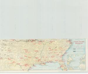 ["This partial map of the Union Pacific Railroad (1915-1949) shows railroad routes and military bases. Dimensions: 9 x 23 3/4."]