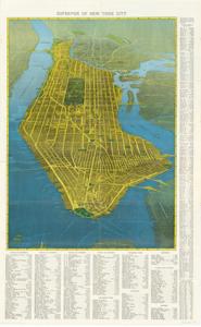 ["The New York City map from January 1937 shows points of interest, steamship piers, parks, squares, and bridges. Dimensions: 17 1/2 x 27 1/2."]